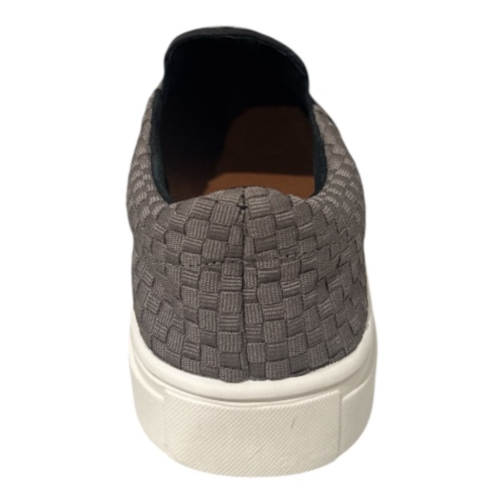 Bernie Mev Woven Elastic Slip On Sneakers Grey Black Mens Loafers Low Top NWB - Picture 4 of 4